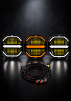 Triple Flare 9 Kit with Light SYNC High Beam Trigger Wiring Harness