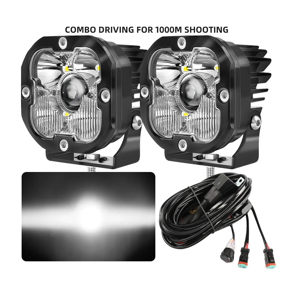 Vantage Approved High Power 3" LED Combination Work Light/ Ditch Light