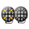 Vantage Approved 9" LED Driving Lights with Amber/ White DRL & Strobe