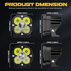 Vantage Approved High Power 3" LED Combination Work Light/ Ditch Light