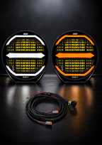 Twin Flare 9 Kit with Light SYNC High Beam Trigger Wiring Harness